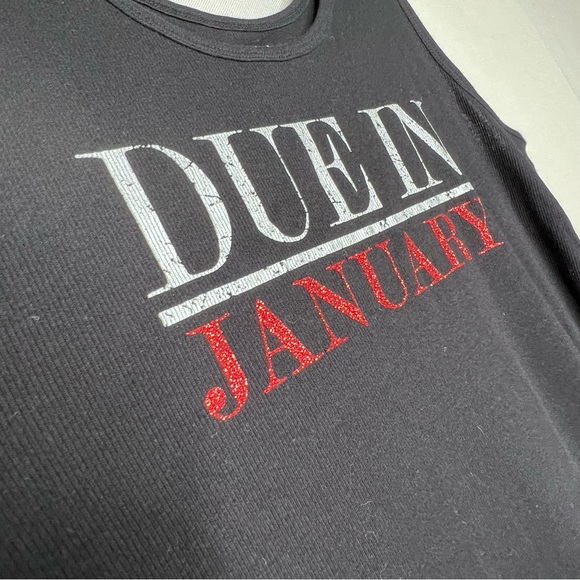 Motherhood Maternity - “due in January” glitter tank top - NWT - Picture 5 of 5